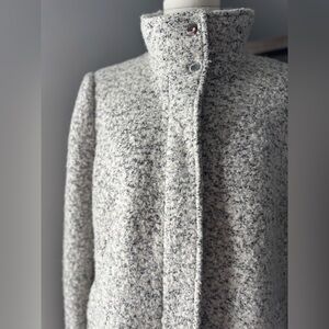 LOFT Speckled Gray Bouclé Coat